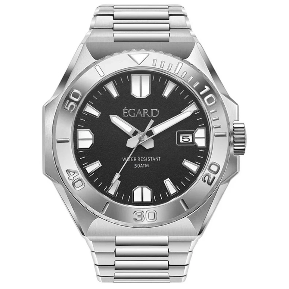 Reloj Egard para hombre King Ocean esfera negra - WCH-5095-G0G003 Foto 1 de 1