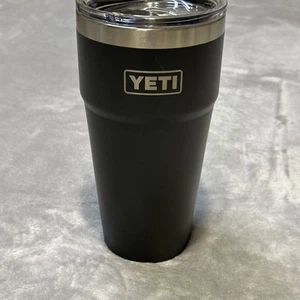 YETI 26 oz Rambler Tumbler Cup CHARCOAL Gray With Mag Slider Clear Lid Insulated - Picture 1 of 10