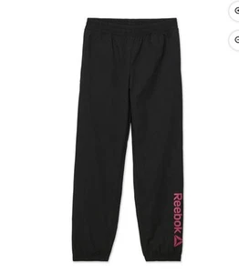 NWT Reebok Girl's Nylon Jogger, Size XXL ( 18)-Black And Pink - Picture 1 of 3