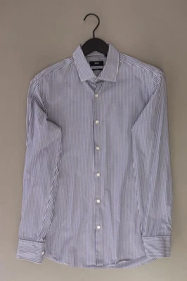 ✨ BOSS by Hugo Boss camicetta per uomo taglia Hemdgröße 40, M, 50 rigato blu ✨ - Immagine 1 di 4