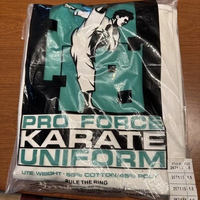 Pro Force Karate Uniform New In Bag Size 1.5  - Image 1 of 2