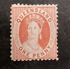 nystamps British Australian States Queensland Stamp # 45 MOGH $90 O2y1406