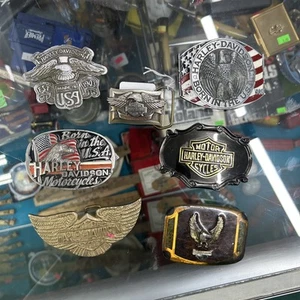 Lot Of 7 Harley-Davidson- Some Vintage, Brass, 1 Home Made, Only 2 Is HD Made - Picture 1 of 13