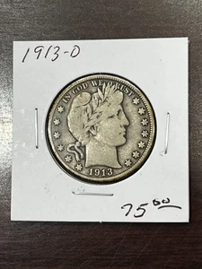 1913-D Barber Half Dollar - Better Grade - Strong Devices - Picture 1 of 2