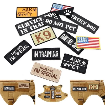 12 Pieces Tactical Patch Bundle For Dog Vest Harness Collar Personalized Patches - Image 1 of 4