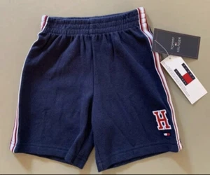 Tommy Hilfiger Niños Pantalones Cortos 6-12m Azul Marino Algodón Atlético Raro De Colección - Imagen 1 de 4