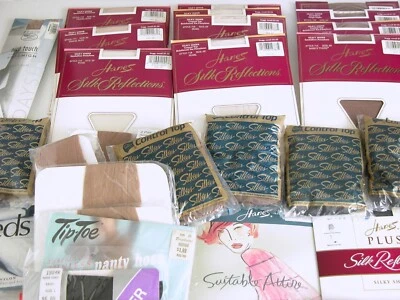 LOTE DE PANTIMEDIAS DE COLECCIÓN HANES Silk Reflections EF Control Top SEDAS TRANSPARENTES SEDAS Foto 1 de 4