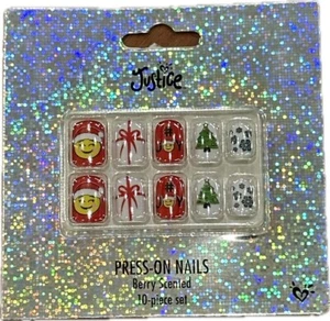 Justice for Girls Berry Scented Press on Nails~NWT~Christmas - Picture 1 of 1