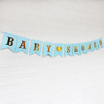 Banner de papel decoraciones baby shower es una niña niño baby shower revelación de género↔ Foto 1 de 4