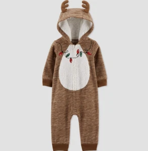 Carter's Just One You® Baby Holiday Reindeer Jumpsuit,Newborn - Picture 1 of 3