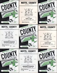 1960's NOTTS COUNTY FC HOME FOOTBALL PROGRAMMES - Your choice - FREE Postage - Picture 1 of 1
