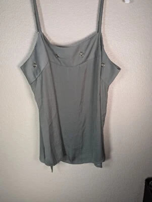 Camisola Jennifer Lopez XL Poli Spandex Galvanizada Verde Correas Ajustables Foto 1 de 4