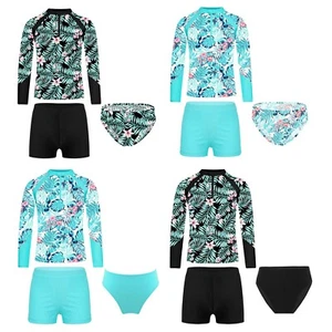 Kids Girl's Bathing Suit Rash Guard Swimsuit Summer Swim Outfit Holiday Wetsuit - Picture 1 of 33