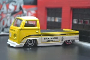 Hot Wheels Volkswagen T2 Pickup Truck 1:64 - Flatbed - Yellow - Walmart - Loose - Picture 1 of 2