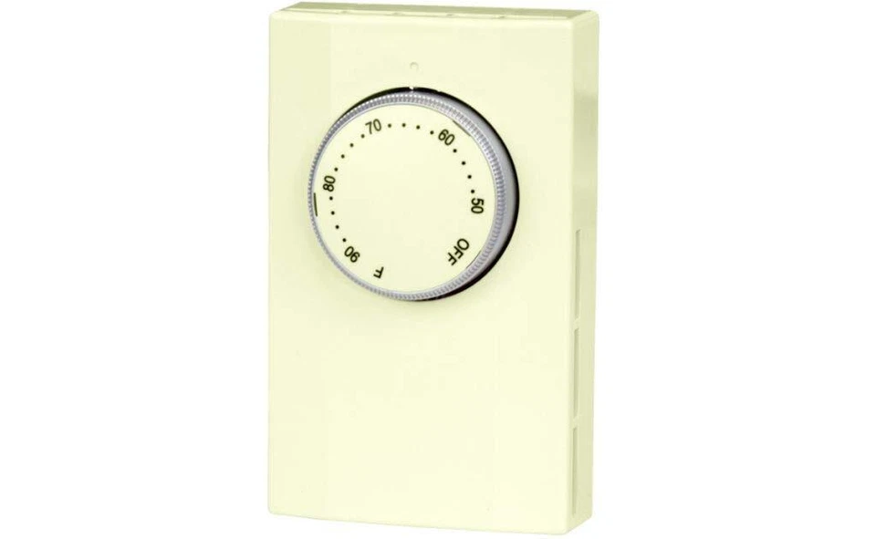 KING K102A Double Pole Line Voltage Thermostat, 120-277V, Almond - Image 1 of 1