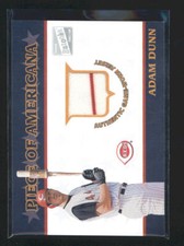 ADAM DUNN 2003 TOPPS BAZOOKA PIECE OF AMERICANA GAME JERSEY W/ STRIPE AD2304