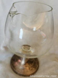 Brandy Pourer Glass Newport Sterling Cement filled Base Reinforced 1610 VTG - Picture 1 of 12