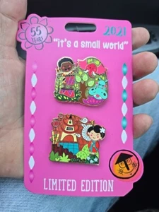 Disney DLR It's a Small World 55 Años Aniversario África y Japón Juego de 2 Prendedores LE - Imagen 1 de 1