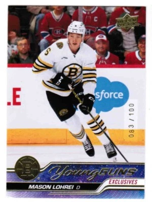 23/24 2023 UPPER DECK SERIES 2 MASON LOHREI 497 YOUNG GUNS ROOKIE EXCLUSIVES 100 - Image 1 of 2