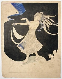 zugeschrieben Katie Blackmore (1890–1957) Vorzeichnung mit Bleistift und Tinte - Bild 1 von 6