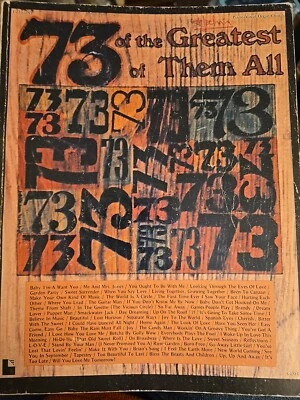 Libro de partituras 73 of the Greatest of Them Pop Soft Rock 1973 Columbia B8 Foto 1 de 4