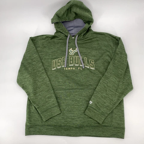 USF Bulls Hoodie Russell Athletic Men’s Size XL University South Florida Green Cover