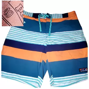 Patagonia Swim Trunks Sunrise Waterfarer Board Shorts Size 40 X 10 Beach Travel - Picture 1 of 7