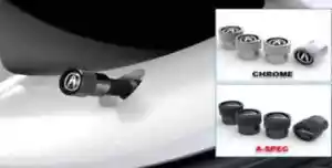 Genuine Acura Valve Stem Caps (A-Spec) (Black) 08W48-PL4-200B - Picture 1 of 2
