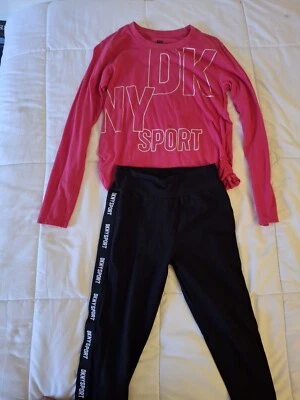 Kids Set DKNY Long Sleeve And  Balck Pants  - Image 1 of 4