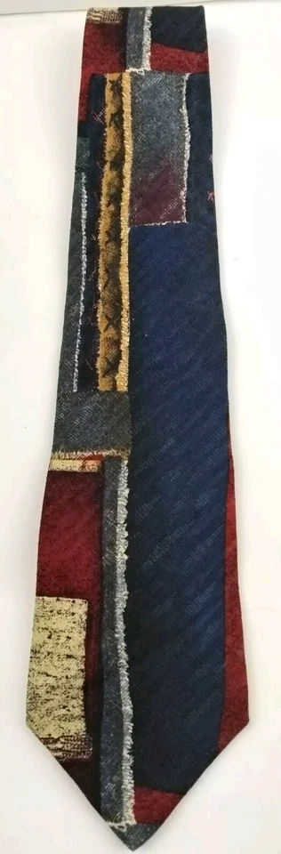 Nueva corbata vintage Bugatti para hombre años 90 abstracta 100 % seda italiana hecha en EE. UU. Foto 1 de 4