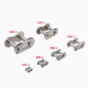 Conector de cadena de rodillos de acero inoxidable 04C/06B/08B/10A/12A/16A hebilla completa - Imagen 1 de 6