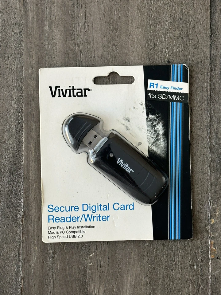 Genuine Vivitar Secure Digital SD Memory Card Reader/Writer VIV-CR-35 - Plug N P - Image 1 of 2