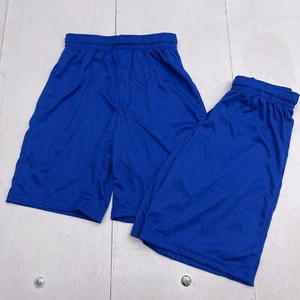 Augusta Sportswear Blue Mesh Stretch Athletic Shorts 2 Pack Youth Boys M New - Picture 1 of 5