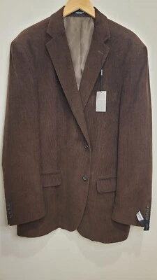 Dockers Corduroy Blazer Men's 46L Brown Two Button Sport Coat Suit Jacket New - Image 1 of 4