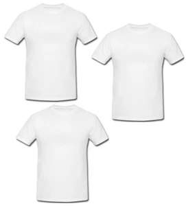 Gildan Youth White Short Sleeve T-Shirt Size Medium LOT OF THREE (3)! - Picture 1 of 4