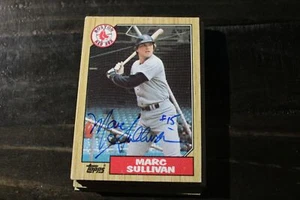 MARC SULLIVAN 1987 TOPPS BOSTON RED SOX AUTOGRAPHED CARD - Imagen 1 de 1