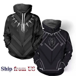Black Panther Wakanda Forever Hip Hop Hoodie Sweater Sweatshirt Pullover Jumper - Picture 1 of 5