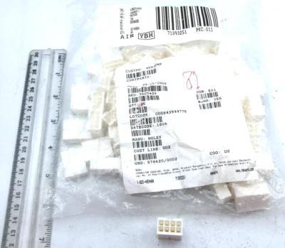 Molex Lot of 81 Mini-Fit Jr. Plug Housing Dual Row 8 Circuits 39-01-3089 New - Image 1 of 4