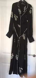 Next Emma Willis Mono Floral Tie Neck Dress Black/ White UK 6 BNWT - Picture 1 of 7
