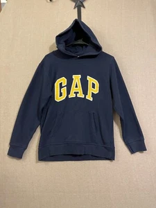 GAP Kids Hoodie Size XXL (14-16) Navy Blue & Yellow Pockets - Picture 1 of 11