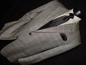 Hickey Freeman men's windowpane Silk wool & cashmere jacket coat 44 R - Picture 1 of 9