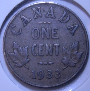 1933 Canada Small Cent Canadian 1 penny coin VERY NICE ! - Picture 1 of 2
