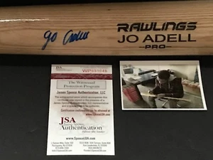 Jo Adell Los Angeles Angels JSA WITNESS COA Autographed Signed Bat Blonde - Picture 1 of 2