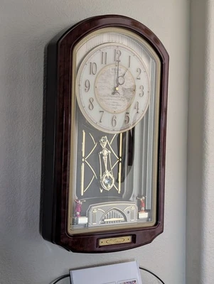 Seiko Melodies In Motion Wall Clock Broadway Showtunes Dropping Dial Lights Musi - Image 1 of 4