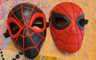 Hasbro-Marvel-2021 Ultimate Spiderman  & 2018 Miles Morales Face Cosplay /Mask  - Image 1 of 4