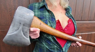 ¡HERMOSO! Hacha de un solo bit 100 % original de colección True Temper KELLY PERFECT mango original Foto 1 de 4