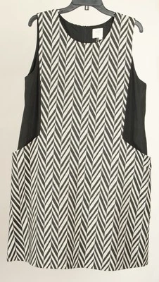 Vestido HD In Paris Anthropologie Para Mujer Grande Gris Negro Cambio Sin Mangas Tejido Foto 1 de 4