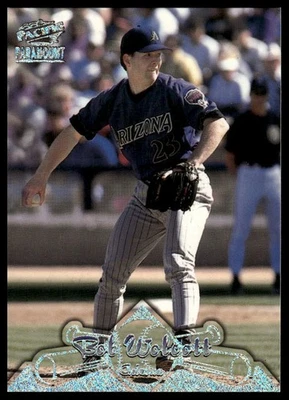 1998 Pacific Paramount #126 Bob Wolcott Holographic Silver #/99 - Image 1 of 2