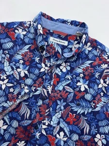 Tommy Bahama Herren M Button Tencel Lyocell Seersucker Hemd Hawaii Blumen Aloha - Bild 1 von 9