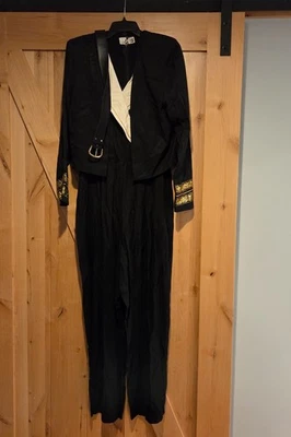 Mono y blazer vintage para mujer talla 16 Nine2Nine con cinturón detalle dorado negro Foto 1 de 4